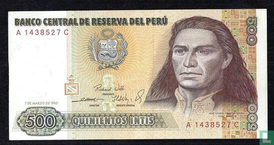 Peru 500 Intis  - Afbeelding 1