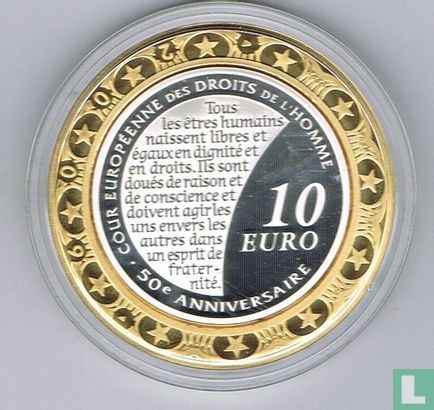 Frankrijk 10 euro 2009 PROOF - De Zaaier -  in vergulde ring - Afbeelding 2