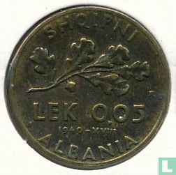 Albania 0.05 lek 1940 - Image 1
