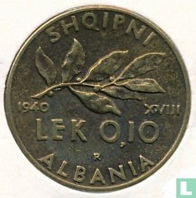 Albanie 0.10 lek 1940 - Image 1