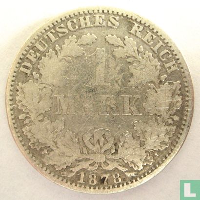 Empire allemand 1 mark 1878 (A) - Image 1