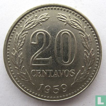Argentinië 20 centavos 1959 - Afbeelding 1