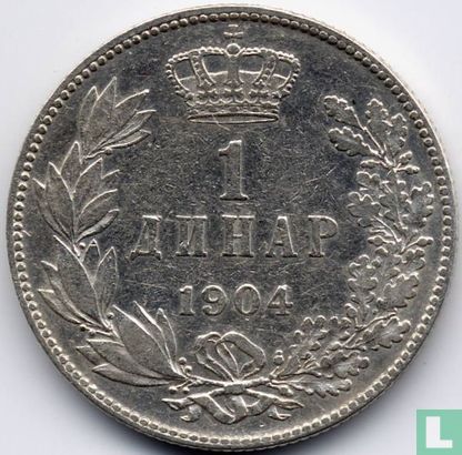 Serbia 1 dinar 1904 - Image 1