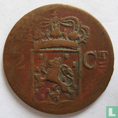 Indes néerlandaises 2 cent 1834 - Image 2