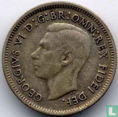 Australien 6 Pence 1951 (Melbourne) - Bild 2