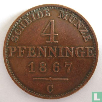 Prusse 4 pfenninge 1867 (C) - Image 1