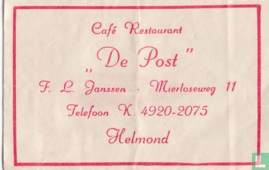 Café Restaurant "De Post" - Image 1