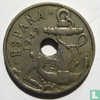 Espagne 50 centimos 1949 (1951 flèches vers le haut) - Image 1