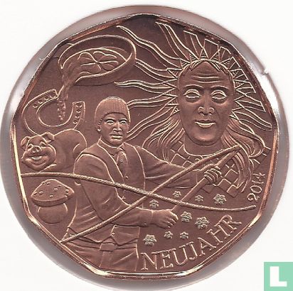 Austria 5 euro 2014 (copper) "Neujahr - Folklore" - Image 1