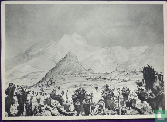 Rwenzori  Koloniaal Paviljoen.Rwenzori Mountain Congo  Wereldtentoonstelling 1935. Exposition de Bruxelles  - Afbeelding 1