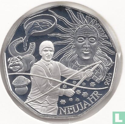 Oostenrijk 5 euro 2014 (zilver) "Neujahr - Folklore" - Afbeelding 1