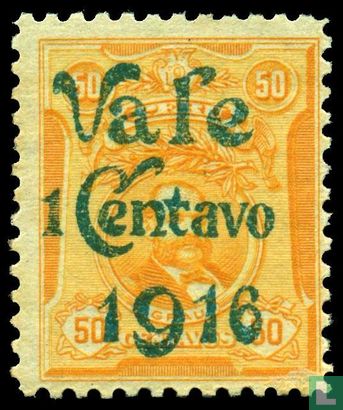 Miguel Grau with green overprint