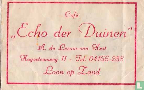 Café "Echo der Duinen" - Afbeelding 1