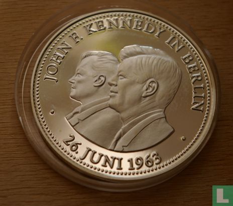 Silbermedaille: 40 J. BRD "John F. Kennedy in Berlin 1963" - Afbeelding 1
