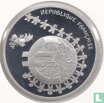 Frankrijk ¼ euro 2002 (PROOF - zilver) "Children's design" - Afbeelding 2