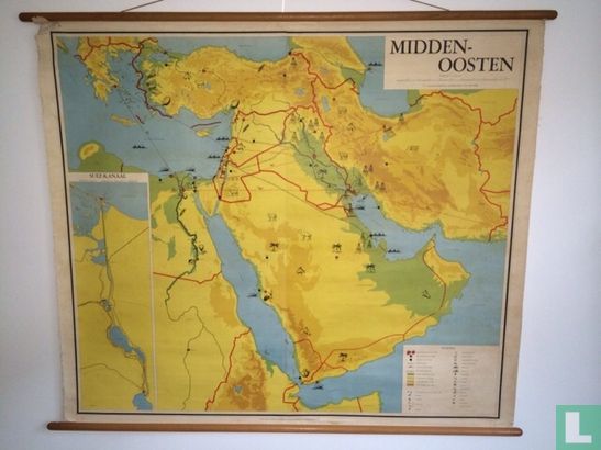 Vintage schoolkaart Midden Oosten - Afbeelding 1