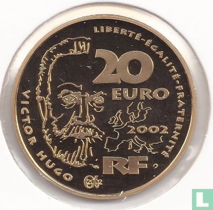 France 20 euro 2002 (PROOF - gold) "200th anniversary of the birth of Victor Hugo" - Image 1