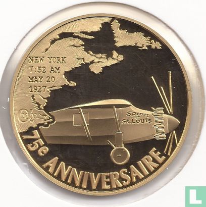 Frankrijk 20 euro 2002 (PROOF) "75th anniversary of the first solo flight over the Atlantic without stopover" - Afbeelding 2