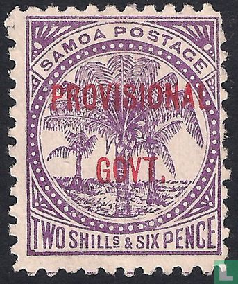 Coconut palms with overprint