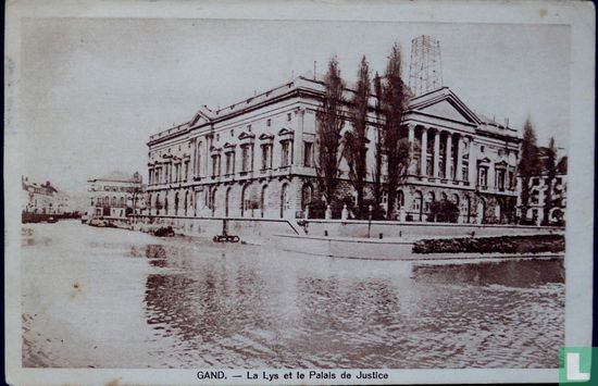 Gent  Justitiepaleis en de Leie . Oud Gerechtsgebouw . Palais de Justice et La Lys - Bild 1