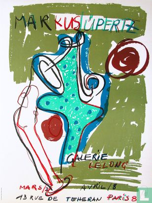 Lithografisch affiche Galerie Lelong, 1986