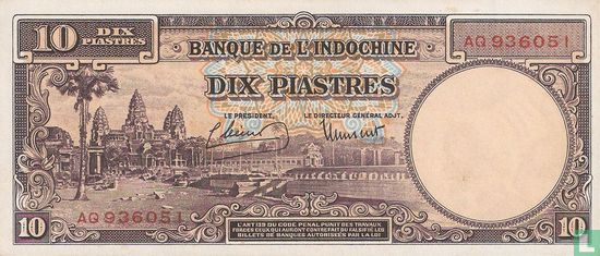 Frans Indochina 10 Piastres - Afbeelding 1