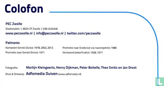 Albert Heijn-PEC Zwolle Voetbalplaatjesboek 2013-2014 - Afbeelding 3