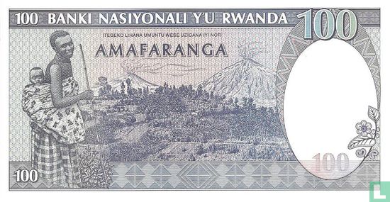 Rwanda 100 Francs 1989 - Image 2