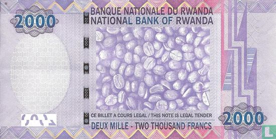 Rwanda 2,000 Francs 2007 - Image 2
