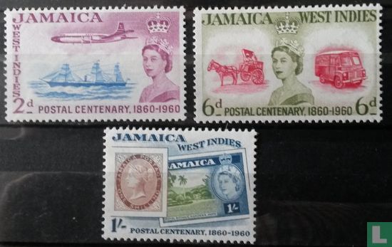 100 jaar postzegels Jamaica