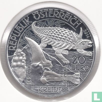 Autriche 20 euro 2014 (BE) "The geological periods - the Cretaceous" - Image 1