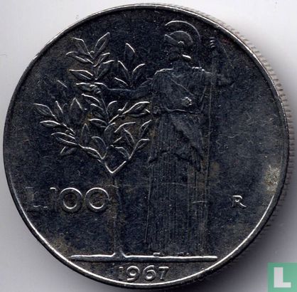 Italië 100 lire 1967 - Afbeelding 1