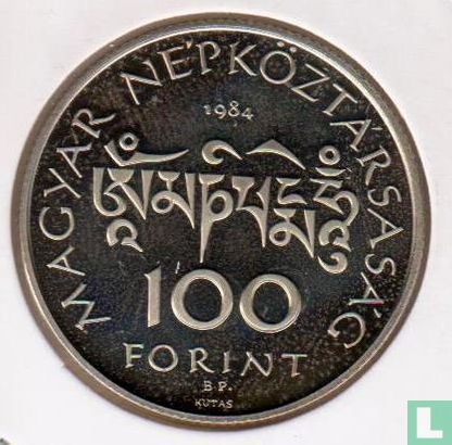 Hongrie 100 forint 1984 "200th anniversary Birth of Sándor Körösi Csoma" - Image 1