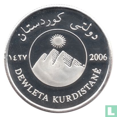 Kurdistan 10000 dinars 2006 (year 1427 -  Silver - Proof) - Image 2