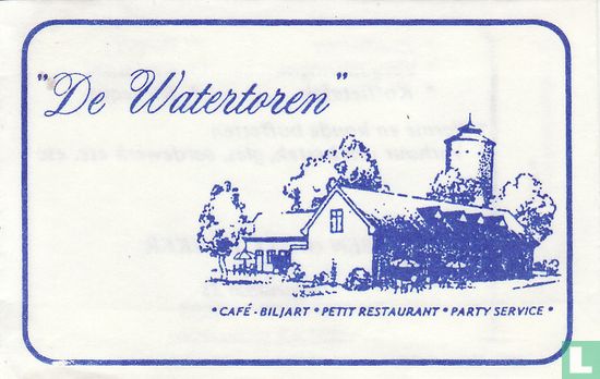 "De Watertoren" Café Biljart Petit Restaurant Party Service - Afbeelding 1