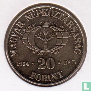 Hungary 20 forint 1984 "9th World forestry congress in Mexico city" - Image 1