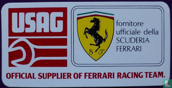 Usag Official supplier of Ferrari racing Team. Fornitore ufficiale della scuderia Ferrari 