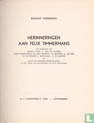 Herinneringen aan Felix Timmermans - Afbeelding 3