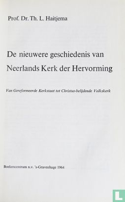 De nieuwere geschiedenis van de Nederlandse Kerk der Hervorming - Image 3