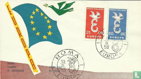 Europa – Letter E en duif