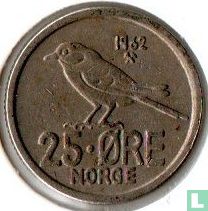 Norway 25 øre 1962 - Image 1