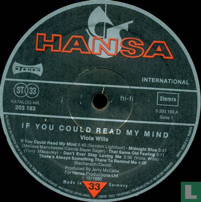If You Could Read My Mind - Bild 3