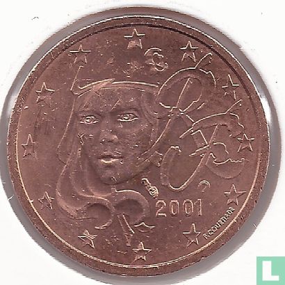 Frankreich 2 Cent 2001 - Bild 1