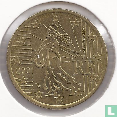 Frankrijk 50 cent 2001 - Afbeelding 1