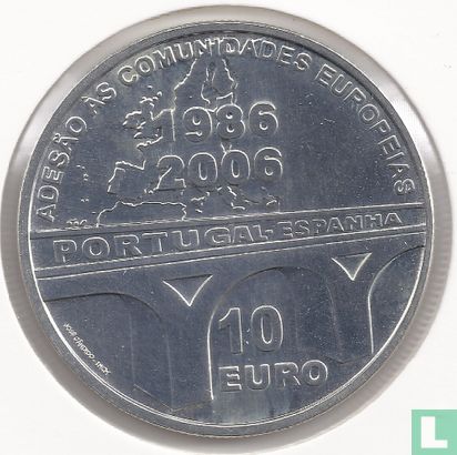 Portugal 10 euro 2006 "20 years EU accession of Portugal and Spain" - Afbeelding 2