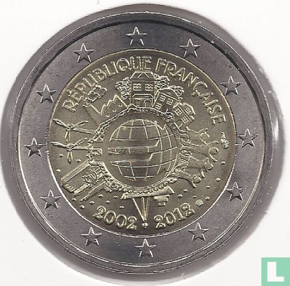Frankrijk 2 euro 2012 "10 years of euro cash" - Afbeelding 1