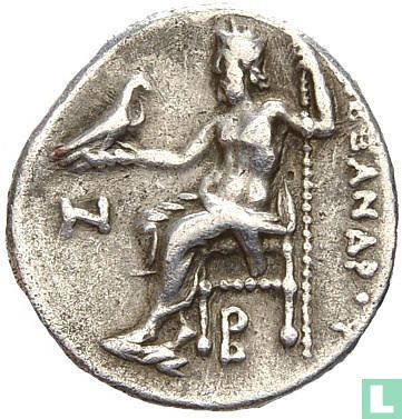 Koninkrijk Macedonië, Alexander de Grote 336-323 v.Chr., AR Drachme, postuum geslagen in Kolophon 310-301 v.Chr. - Afbeelding 1
