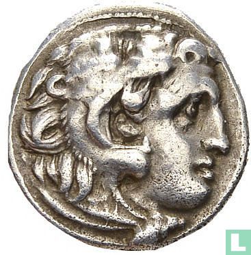 Koninkrijk Macedonië, Alexander de Grote 336-323 v.Chr., AR Drachme, postuum geslagen in Kolophon 310-301 v.Chr. - Afbeelding 2