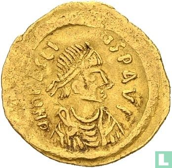 Heraclius, Gouden Tremissis, 610-641, Constantinopolis - Afbeelding 1