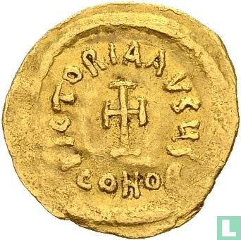 Heraclius, Gouden Tremissis, 610-641, Constantinopolis - Afbeelding 2